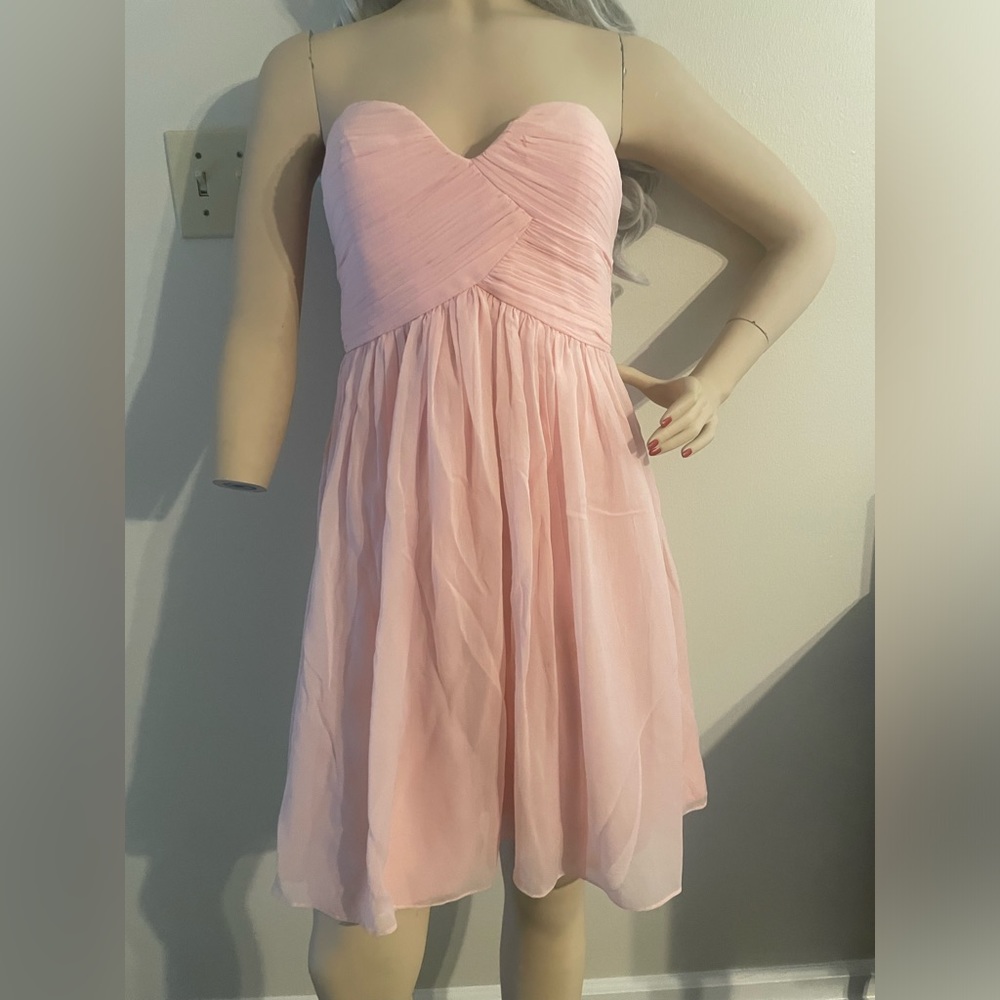 Donna Morgan pink chiffon dress